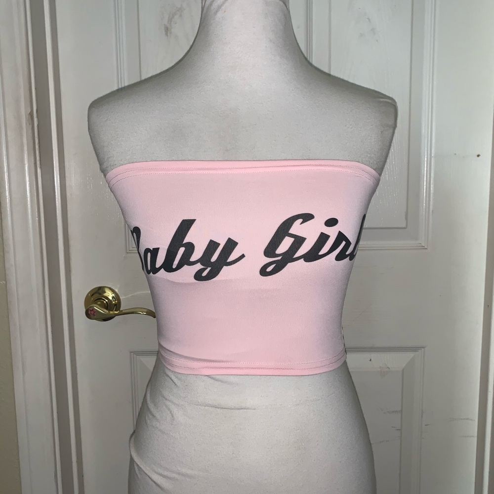 Pink “baby girl” bandu top